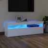 Mueble Tv | Mueble De Salón | Armario Tv Con Luces Led Blanco 120x35x40 Cm Cfw778446