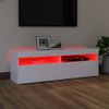 Mueble Tv | Mueble De Salón | Armario Tv Con Luces Led Blanco 120x35x40 Cm Cfw778446