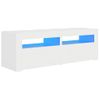 Mueble Tv | Mueble De Salón | Armario Tv Con Luces Led Blanco 120x35x40 Cm Cfw778447