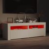 Mueble Tv | Mueble De Salón | Armario Tv Con Luces Led Blanco 120x35x40 Cm Cfw778447