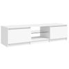 Mueble Tv | Mueble De Salón | Armario Tv Con Luces Led Blanco 140x40x35,5 Cm Cfw778448