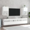 Mueble Tv | Mueble De Salón | Armario Tv Con Luces Led Blanco 40,5x30x60 Cm Cfw778454