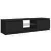 Mueble Tv | Mueble De Salón | Armario Tv Con Luces Led Negro 140x40x35,5 Cm Cfw778482