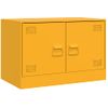 Mueble Tv | Mueble De Salón | Armario Tv De Acero Amarillo Mostaza 67x39x44 Cm Cfw778536