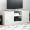 Mueble Tv | Mueble De Salón | Armario Tv De Acero Blanco 99x39x44 Cm Cfw778545