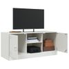 Mueble Tv | Mueble De Salón | Armario Tv De Acero Blanco 99x39x44 Cm Cfw778545