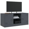 Mueble Tv | Mueble De Salón | Armario Tv De Acero Gris Antracita 99x39x44 Cm Cfw778550