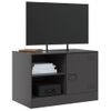 Mueble Tv | Mueble De Salón | Armario Tv De Acero Negro 67x39x44 Cm Cfw778557