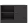 Mueble Tv | Mueble De Salón | Armario Tv De Acero Negro 67x39x44 Cm Cfw778557