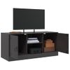 Mueble Tv | Mueble De Salón | Armario Tv De Acero Negro 99x39x44 Cm Cfw778559