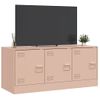 Mueble Tv | Mueble De Salón | Armario Tv De Acero Rosa 99x39x44 Cm Cfw778564