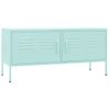 Mueble Tv | Mueble De Salón | Armario Tv De Acero Verde Menta 105x35x50 Cm Cfw778567