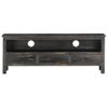 Mueble Tv | Mueble De Salón | Armario Tv De Madera Maciza De Mango Negro 120x30x45 Cm Cfw778632