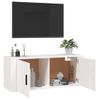 Mueble Tv De Pared | Mueble De Salón | Armario Tv Blanco 100x34,5x40 Cm Cfw778686