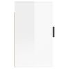 Mueble Tv De Pared | Mueble De Salón | Armario Tv Blanco Brillante 40x34,5x60 Cm Cfw778698