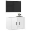 Mueble Tv De Pared | Mueble De Salón | Armario Tv Blanco Brillante 57x34,5x40 Cm Cfw778700