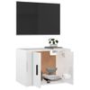 Mueble Tv De Pared | Mueble De Salón | Armario Tv Blanco Brillante 57x34,5x40 Cm Cfw778700