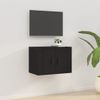 Mueble Tv De Pared | Mueble De Salón | Armario Tv Negro 57x34,5x40 Cm Cfw778731