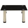 Mueble Tv | Mueble De Salón | Armario Tv De Vidrio Templado Negro 40x35x17 Cm Cfw778771