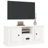 Mueble Tv | Mueble De Salón | Armario Tv Madera Contrachapada Blanco 100x35,5x45 Cm Cfw778786