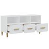 Mueble Tv | Mueble De Salón | Armario Tv Madera Contrachapada Blanco 102x36x50 Cm Cfw778797