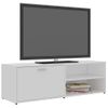 Mueble Tv | Mueble De Salón | Armario Tv Madera Contrachapada Blanco 120x34x37 Cm Cfw778803