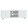 Mueble Tv | Mueble De Salón | Armario Tv Madera Contrachapada Blanco 120x40,5x35 Cm Cfw778804