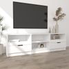 Mueble Tv | Mueble De Salón | Armario Tv Madera Contrachapada Blanco 150x33,5x45 Cm Cfw778808