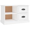 Mueble Tv | Mueble De Salón | Armario Tv Madera Contrachapada Blanco 73x35,5x47,5 Cm Cfw778819