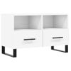 Mueble Tv | Mueble De Salón | Armario Tv Madera Contrachapada Blanco 80x36x50 Cm Cfw778831