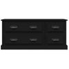 Mueble Tv | Mueble De Salón | Armario Tv Madera Contrachapada Negro 100x35,5x45 Cm Cfw778969