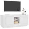 Mueble Tv | Mueble De Salón | Armario Tv Madera Contrachapada Negro 102x35x45 Cm Cfw778979