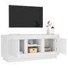 Mueble Tv | Mueble De Salón | Armario Tv Madera Contrachapada Negro 102x35x45 Cm Cfw778979