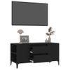 Mueble Tv | Mueble De Salón | Armario Tv Madera Contrachapada Negro 102x44,5x50 Cm Cfw778983