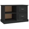 Mueble Tv | Mueble De Salón | Armario Tv Madera Contrachapada Negro 73x35,5x47,5 Cm Cfw778999