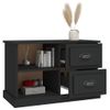 Mueble Tv | Mueble De Salón | Armario Tv Madera Contrachapada Negro 73x35,5x47,5 Cm Cfw778999