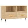 Mueble Tv | Mueble De Salón | Armario Tv Madera Contrachapada Roble Ahumado 80x36x50 Cm Cfw779067