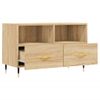 Mueble Tv | Mueble De Salón | Armario Tv Madera Contrachapada Roble Ahumado 80x36x50 Cm Cfw779067