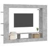 Mueble Tv | Mueble De Salón | Armario Tv Madera De Ingeniería Gris Hormigón 152x22x113 Cm Cfw779170