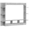 Mueble Tv | Mueble De Salón | Armario Tv Madera De Ingeniería Gris Hormigón 152x22x113 Cm Cfw779170