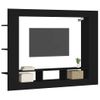 Mueble Tv | Mueble De Salón | Armario Tv Madera De Ingeniería Negro 152x22x113 Cm Cfw779188