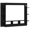 Mueble Tv | Mueble De Salón | Armario Tv Madera De Ingeniería Negro 152x22x113 Cm Cfw779188