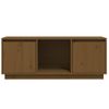 Mueble Tv | Mueble De Salón | Armario Tv Madera Maciza De Pino Marrón Miel 110,5x35x44 Cm Cfw779240