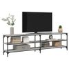 Mueble Tv | Mueble De Salón | Armario Tv Metal Y Madera Contrachapada Gris Sonoma 180x30x50 Cm Cfw779432