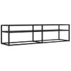 Mueble Tv | Mueble De Salón | Armario Tv Vidrio Templado Negro 160x40x40,5 Cm Cfw779278