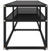 Mueble Tv | Mueble De Salón | Armario Tv Vidrio Templado Negro 160x40x40,5 Cm Cfw779278