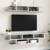Muebles Tv De Pared | Mueble De Salón | Armario Tv Madera Ingeniería Gris Hormigón Cfw780654