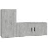 Set De 2 Uds Muebles Tv | Mueble De Salón | Armario Tv Madera Contrachapada Gris Hormigón Cfw788770