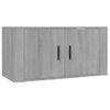 Set De 2 Uds Muebles Tv | Mueble De Salón | Armario Tv Madera Contrachapada Gris Hormigón Cfw788773