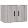 Set De 2 Uds Muebles Tv | Mueble De Salón | Armario Tv Madera Contrachapada Gris Sonoma Cfw789077